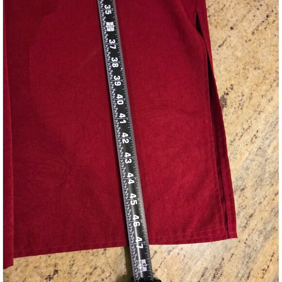 VTG MHM Mellisa Harper Red Dress & Jacket Set Size 10 Petite Side Slits - Picture 9 of 16